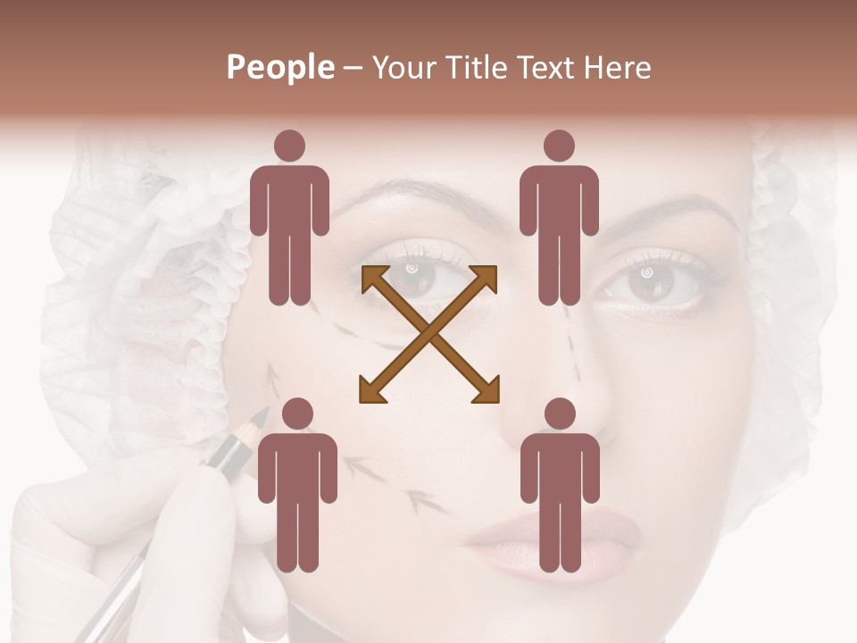 A Woman Is Getting Her Make Up Done PowerPoint Template