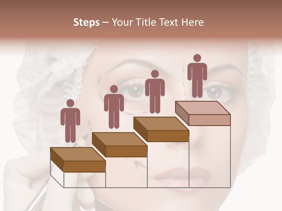 A Woman Is Getting Her Make Up Done PowerPoint Template
