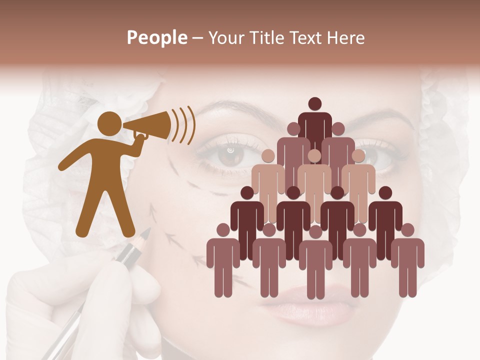 A Woman Is Getting Her Make Up Done PowerPoint Template