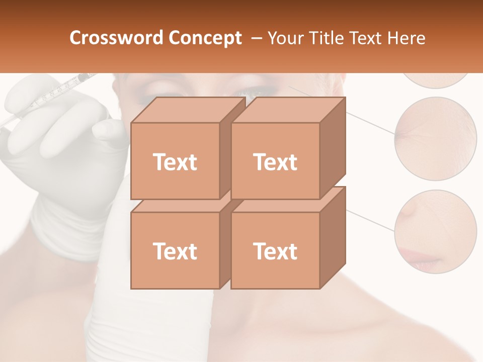 A Woman With A White Glove Holding A Sy In Her Hand PowerPoint Template