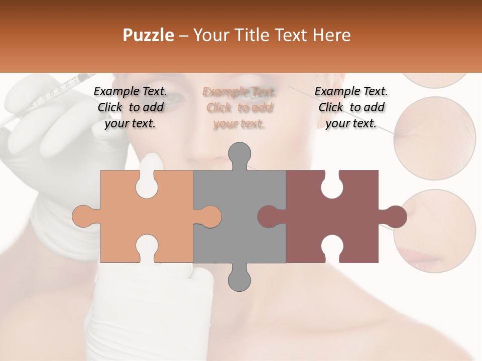 A Woman With A White Glove Holding A Sy In Her Hand PowerPoint Template