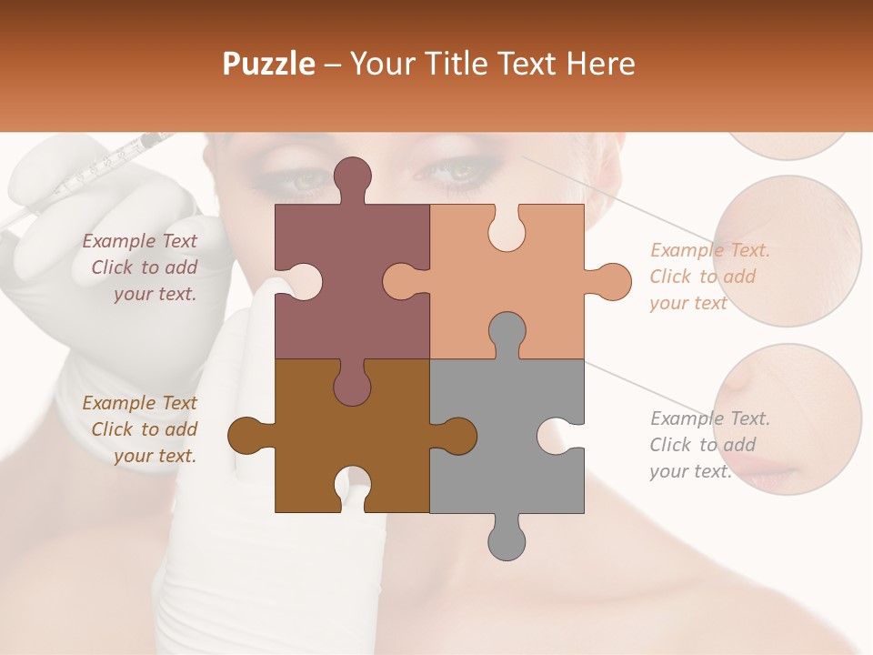 A Woman With A White Glove Holding A Sy In Her Hand PowerPoint Template