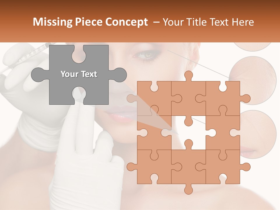 A Woman With A White Glove Holding A Sy In Her Hand PowerPoint Template