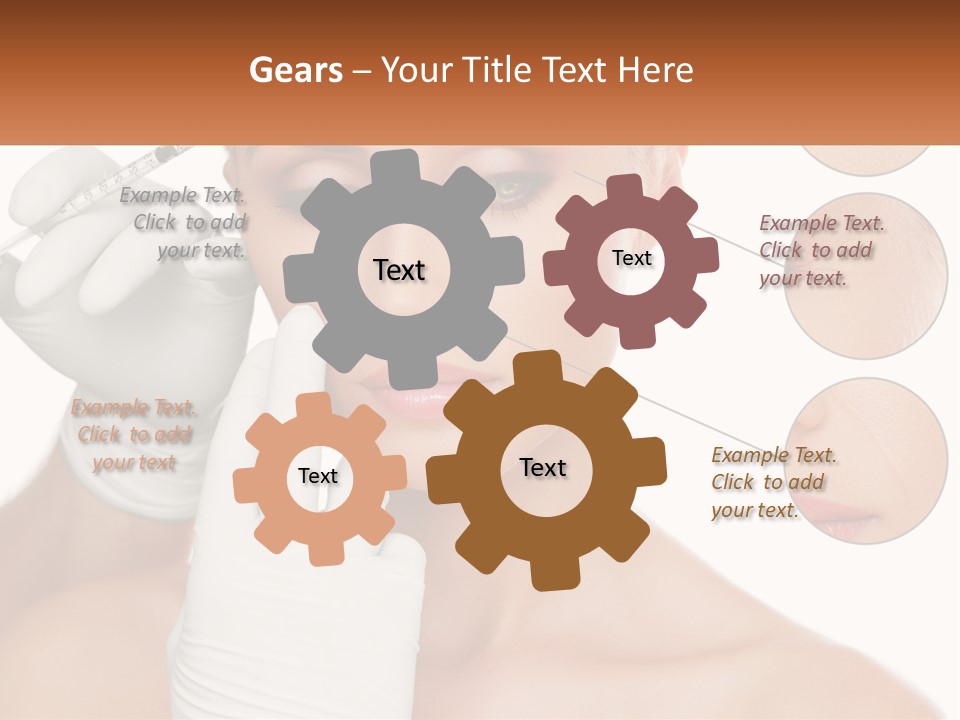 A Woman With A White Glove Holding A Sy In Her Hand PowerPoint Template