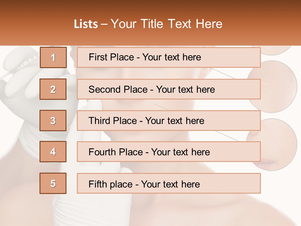 A Woman With A White Glove Holding A Sy In Her Hand PowerPoint Template