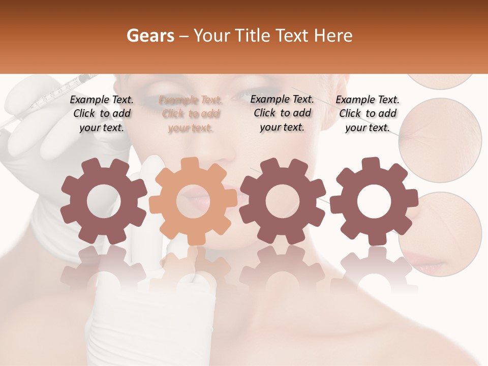 A Woman With A White Glove Holding A Sy In Her Hand PowerPoint Template