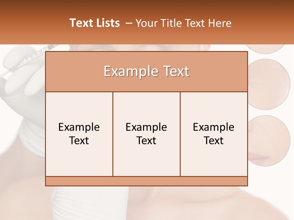 A Woman With A White Glove Holding A Sy In Her Hand PowerPoint Template