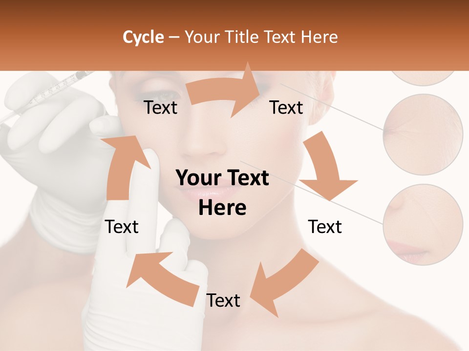 A Woman With A White Glove Holding A Sy In Her Hand PowerPoint Template