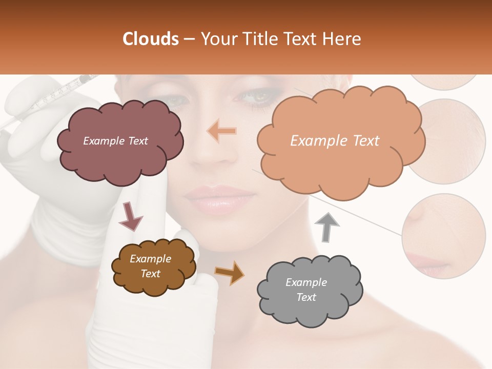 A Woman With A White Glove Holding A Sy In Her Hand PowerPoint Template