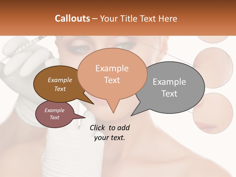 A Woman With A White Glove Holding A Sy In Her Hand PowerPoint Template