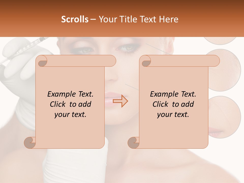 A Woman With A White Glove Holding A Sy In Her Hand PowerPoint Template