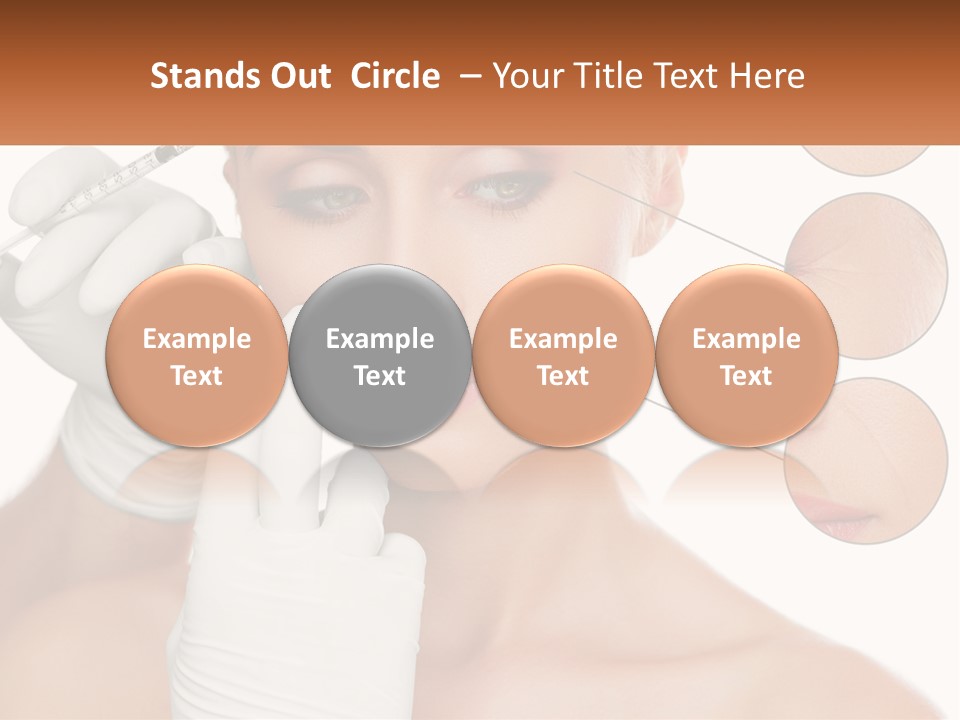 A Woman With A White Glove Holding A Sy In Her Hand PowerPoint Template