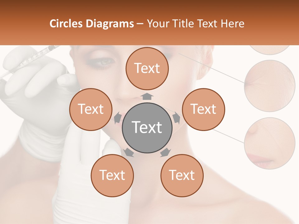 A Woman With A White Glove Holding A Sy In Her Hand PowerPoint Template