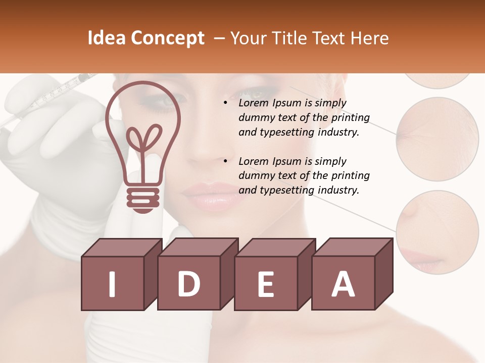 A Woman With A White Glove Holding A Sy In Her Hand PowerPoint Template