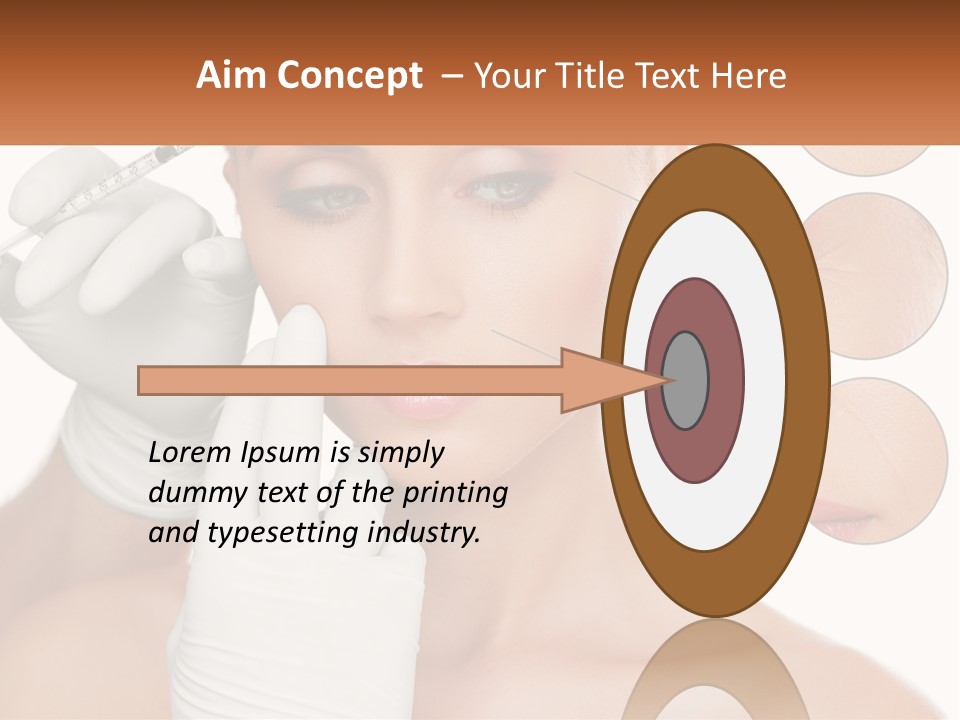 A Woman With A White Glove Holding A Sy In Her Hand PowerPoint Template