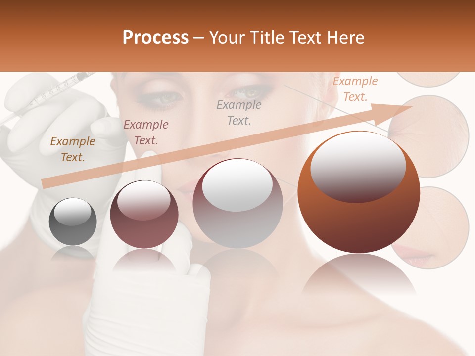 A Woman With A White Glove Holding A Sy In Her Hand PowerPoint Template