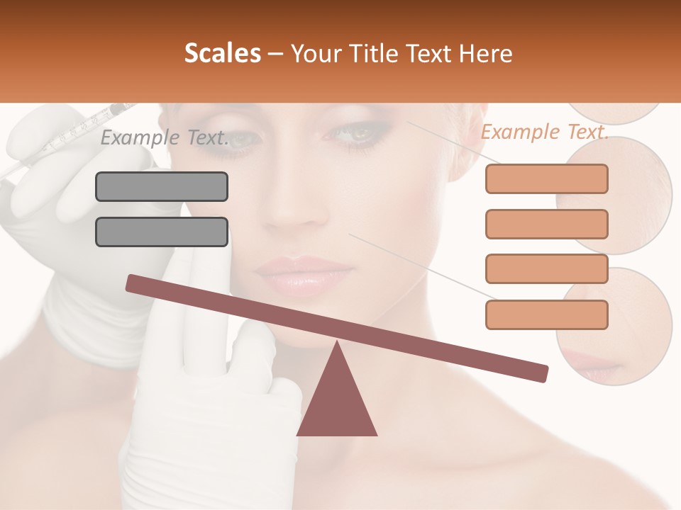 A Woman With A White Glove Holding A Sy In Her Hand PowerPoint Template