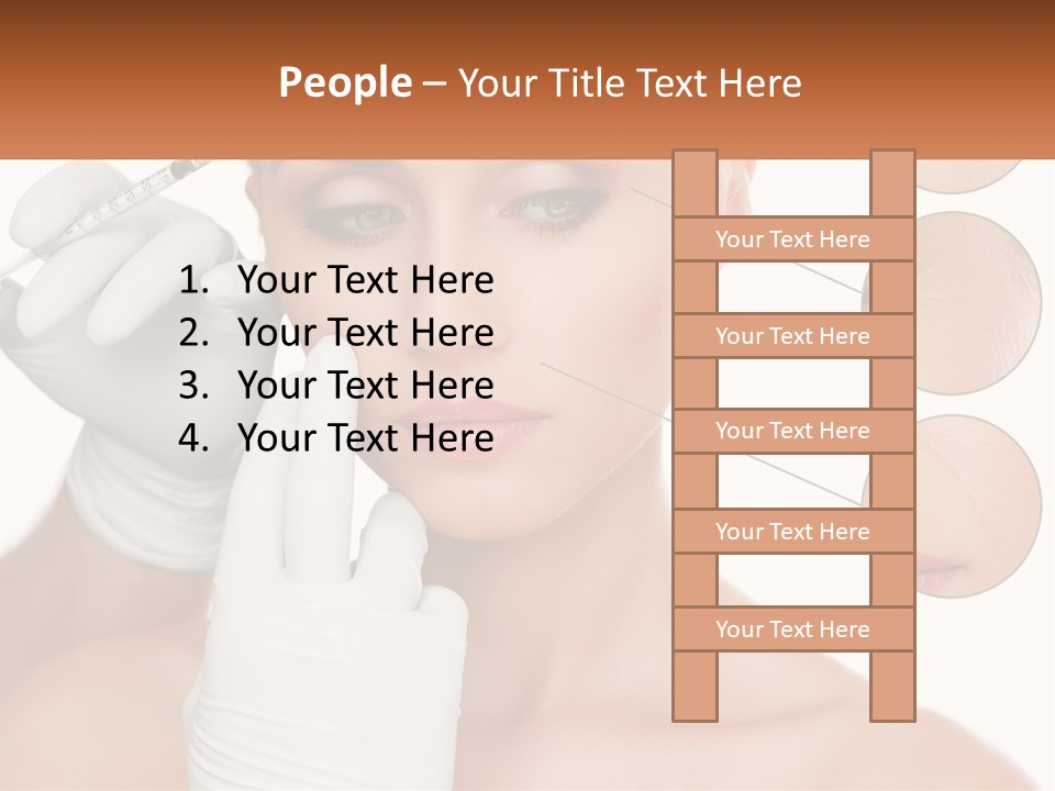 A Woman With A White Glove Holding A Sy In Her Hand PowerPoint Template