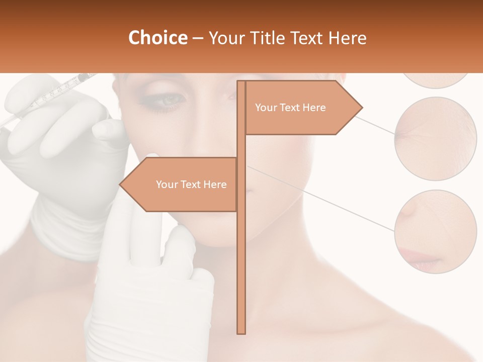 A Woman With A White Glove Holding A Sy In Her Hand PowerPoint Template