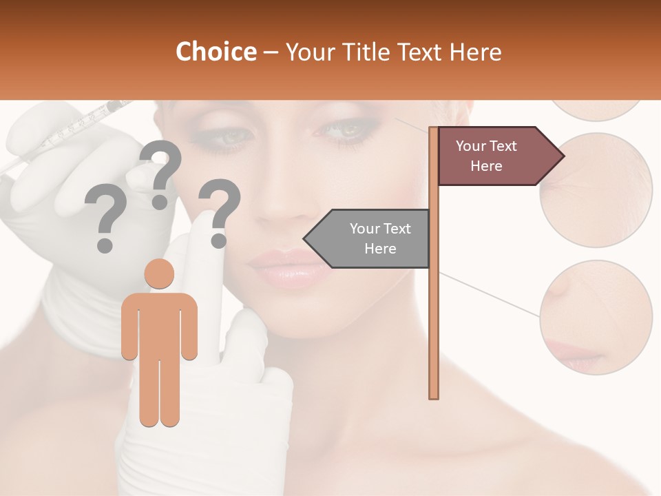 A Woman With A White Glove Holding A Sy In Her Hand PowerPoint Template