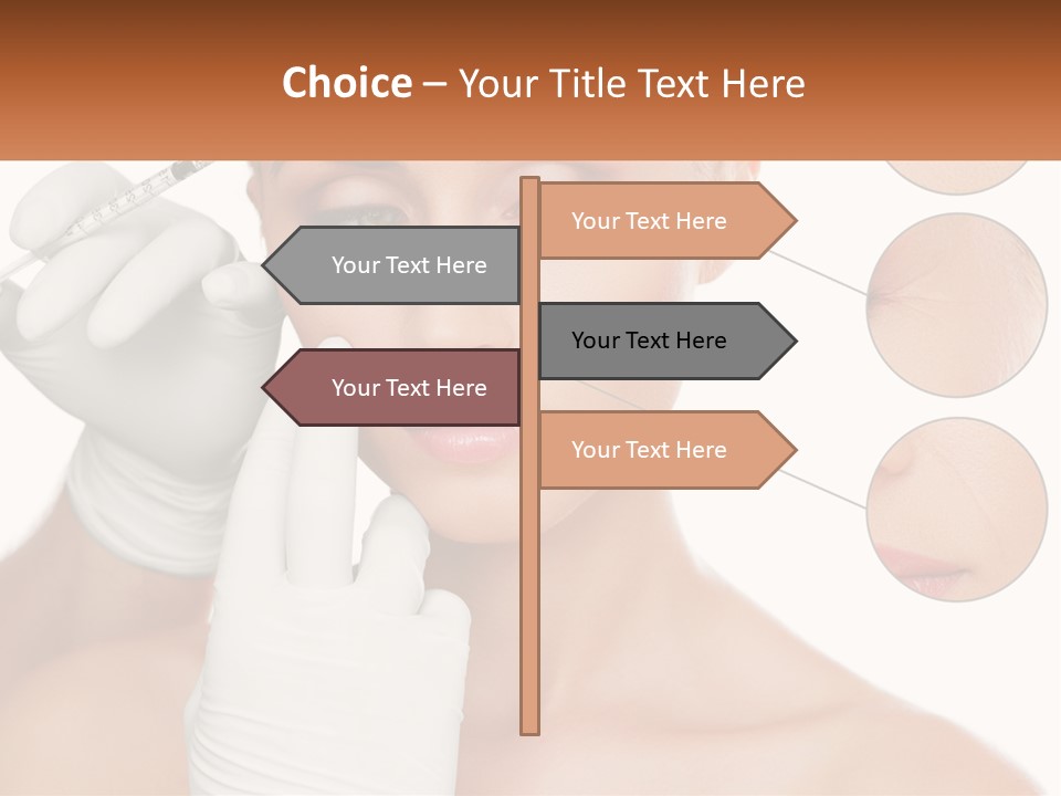 A Woman With A White Glove Holding A Sy In Her Hand PowerPoint Template