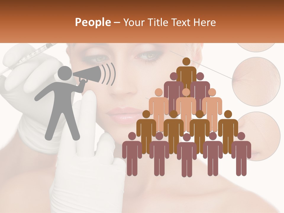 A Woman With A White Glove Holding A Sy In Her Hand PowerPoint Template