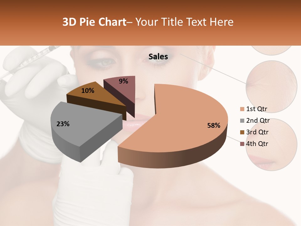 A Woman With A White Glove Holding A Sy In Her Hand PowerPoint Template