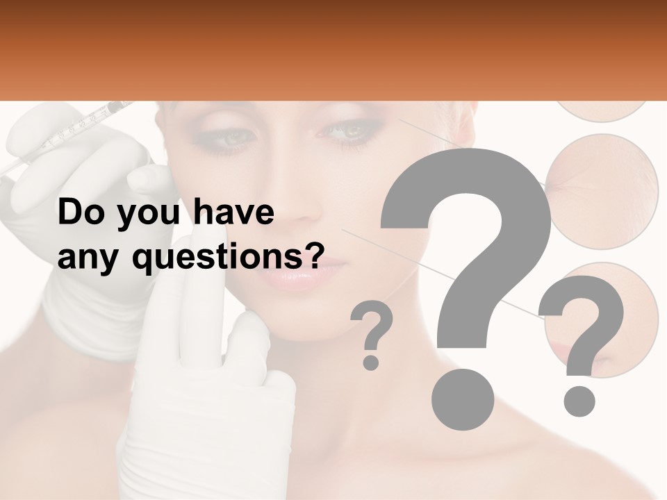 A Woman With A White Glove Holding A Sy In Her Hand PowerPoint Template