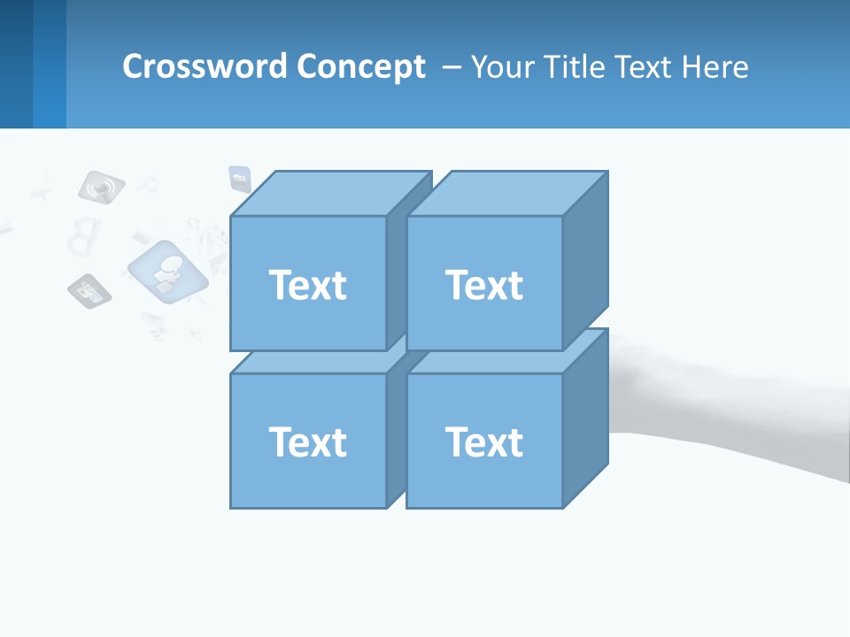 A Hand Holding A Laptop With Icons Coming Out Of It PowerPoint Template
