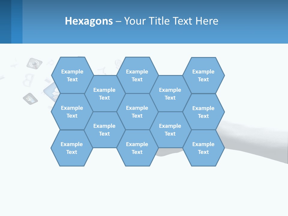 A Hand Holding A Laptop With Icons Coming Out Of It PowerPoint Template