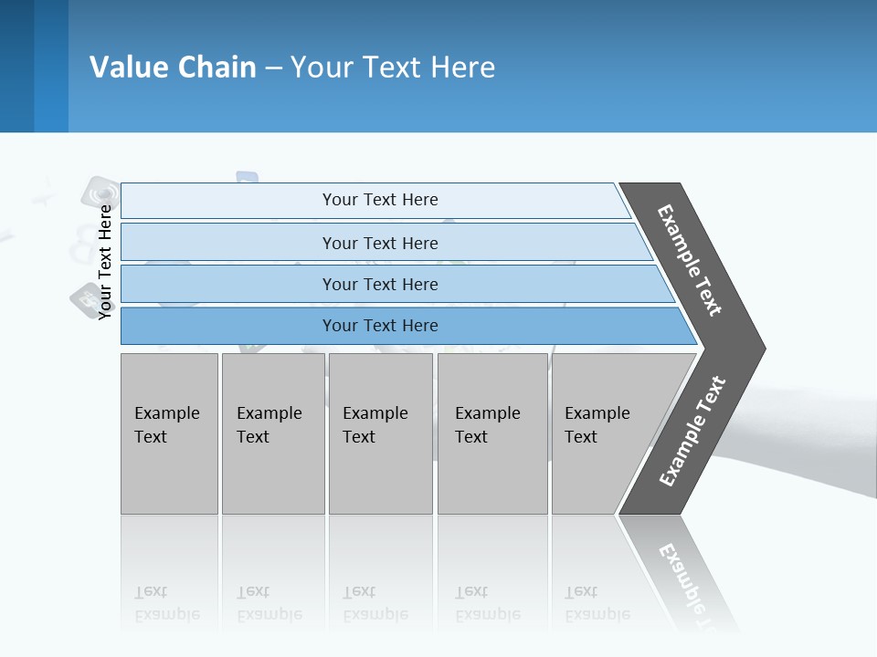 A Hand Holding A Laptop With Icons Coming Out Of It PowerPoint Template