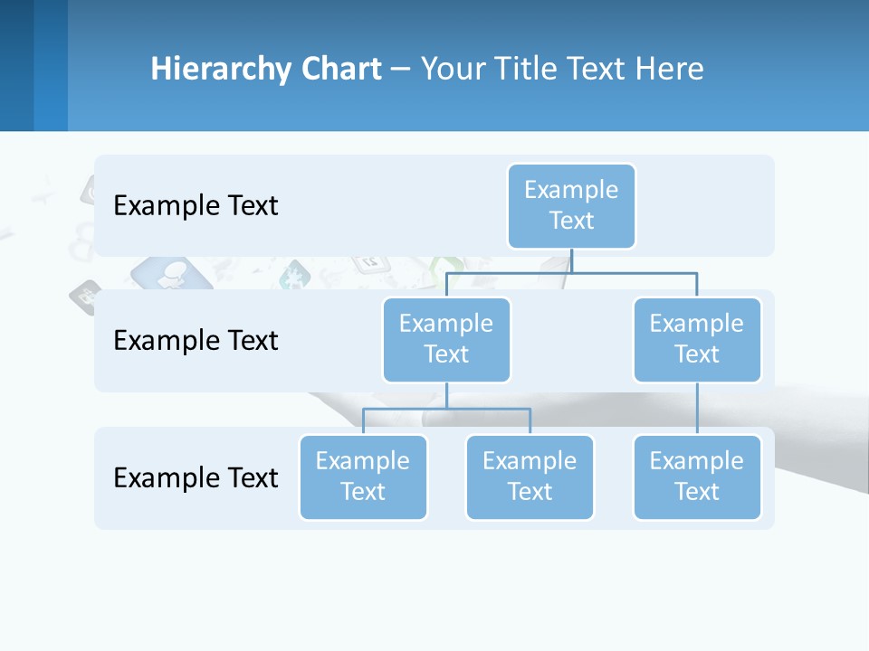 A Hand Holding A Laptop With Icons Coming Out Of It PowerPoint Template
