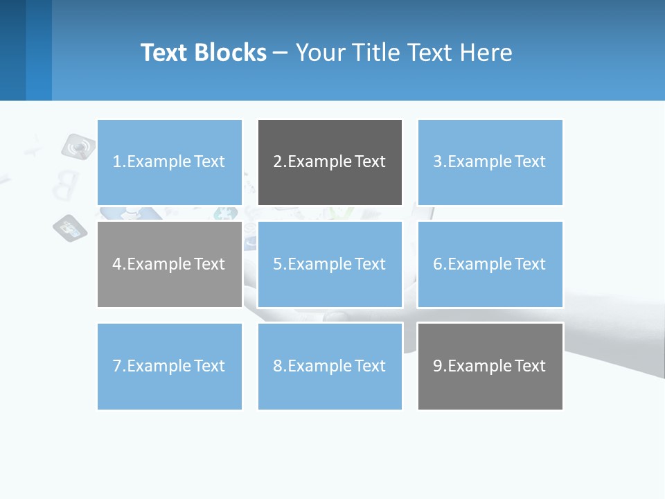 A Hand Holding A Laptop With Icons Coming Out Of It PowerPoint Template