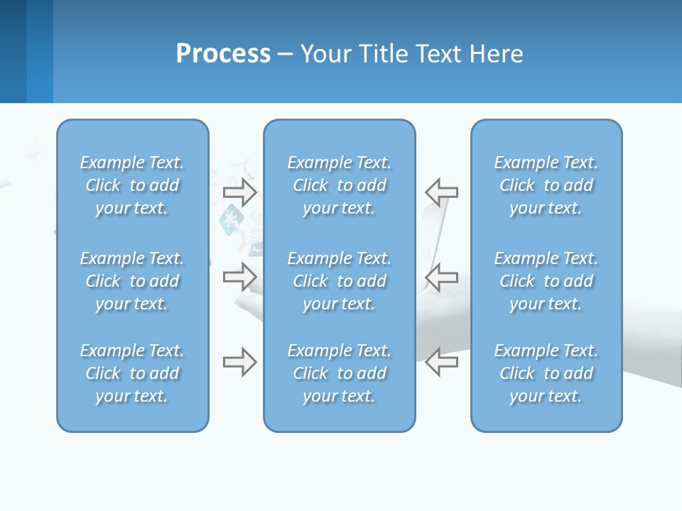 A Hand Holding A Laptop With Icons Coming Out Of It PowerPoint Template