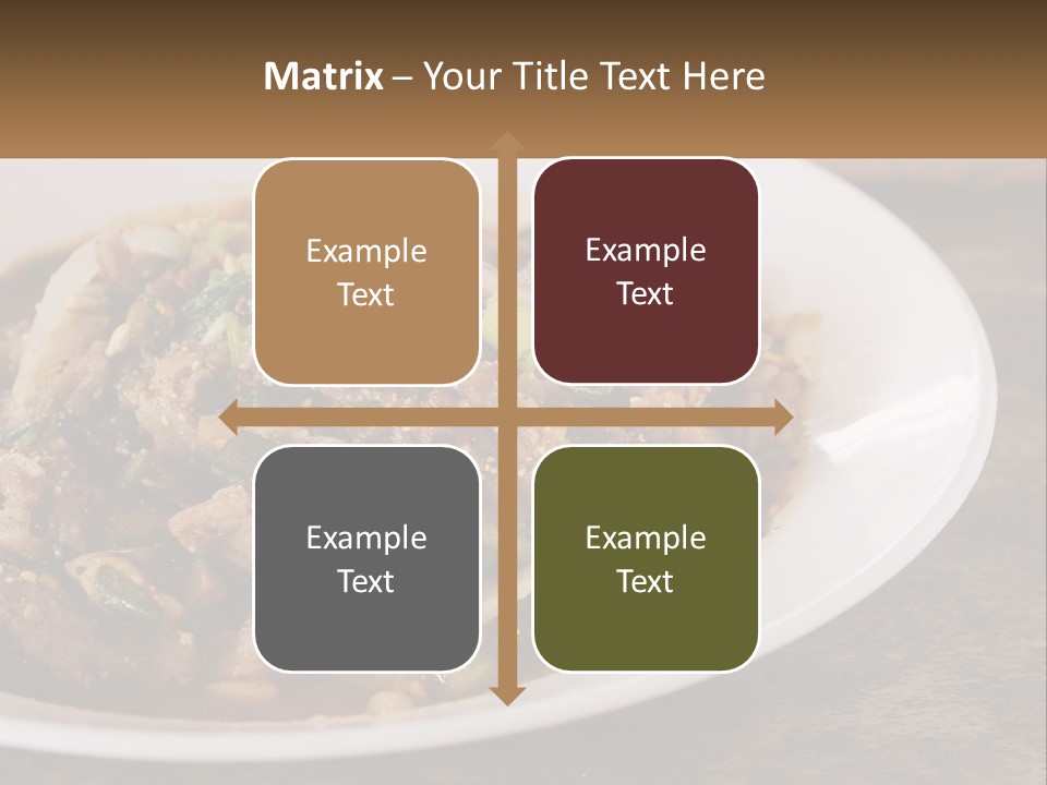 A Plate Of Food With Meat And Vegetables PowerPoint Template