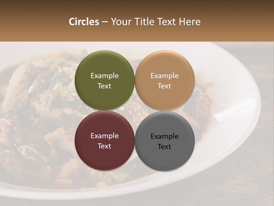 A Plate Of Food With Meat And Vegetables PowerPoint Template