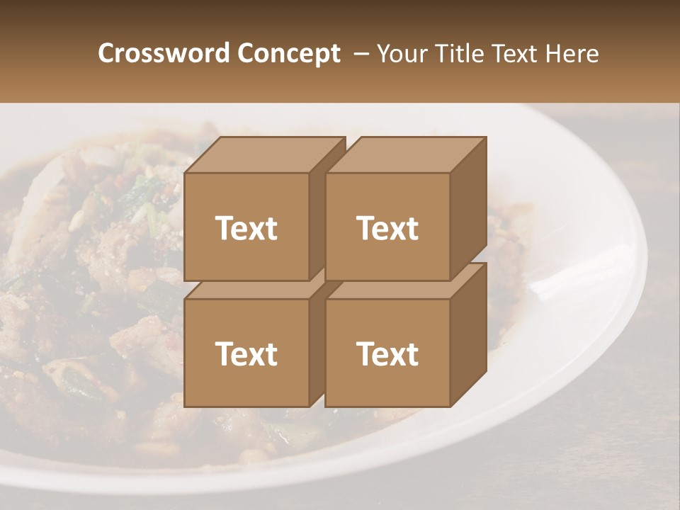 A Plate Of Food With Meat And Vegetables PowerPoint Template