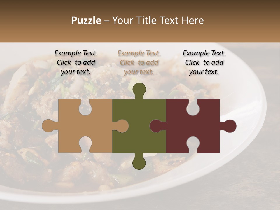 A Plate Of Food With Meat And Vegetables PowerPoint Template