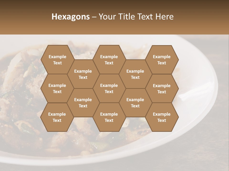 A Plate Of Food With Meat And Vegetables PowerPoint Template