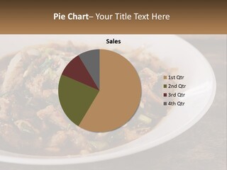 A Plate Of Food With Meat And Vegetables PowerPoint Template