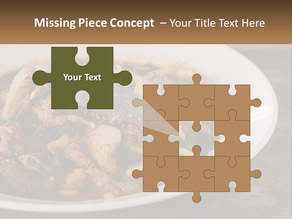 A Plate Of Food With Meat And Vegetables PowerPoint Template