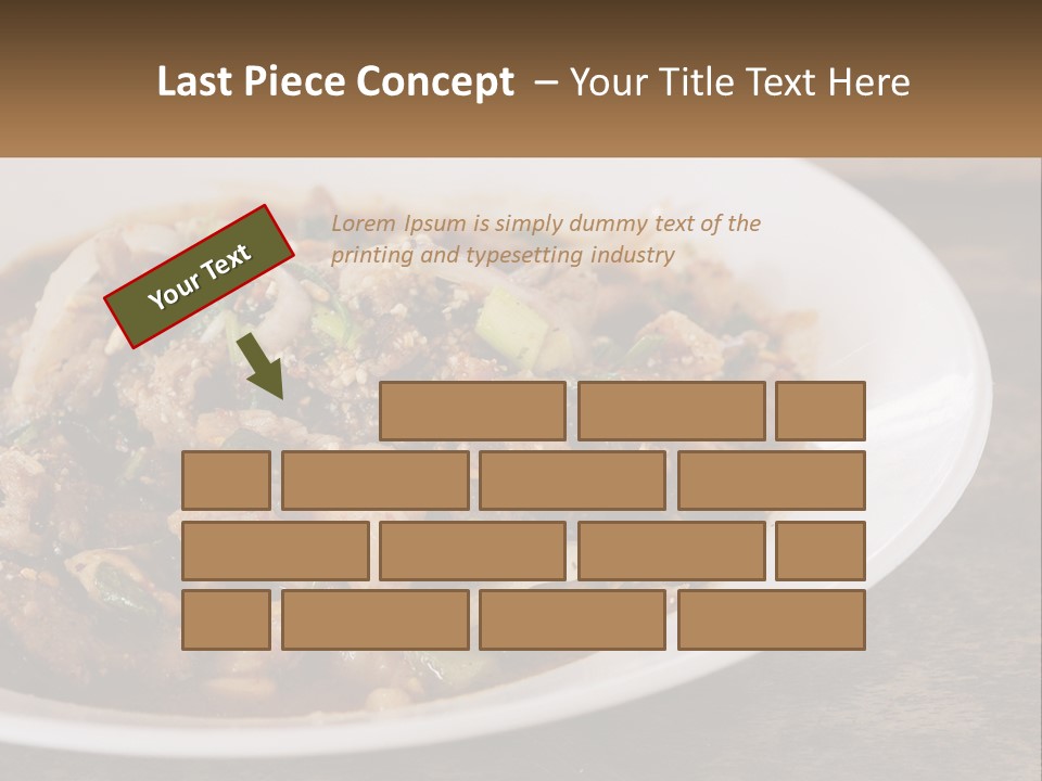 A Plate Of Food With Meat And Vegetables PowerPoint Template