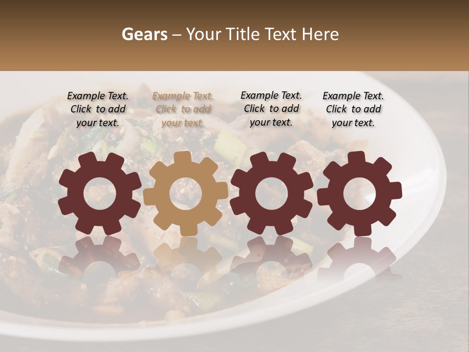 A Plate Of Food With Meat And Vegetables PowerPoint Template