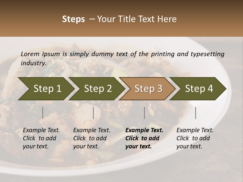 A Plate Of Food With Meat And Vegetables PowerPoint Template