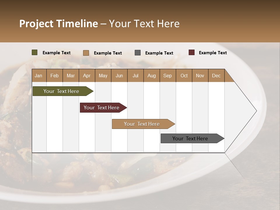A Plate Of Food With Meat And Vegetables PowerPoint Template