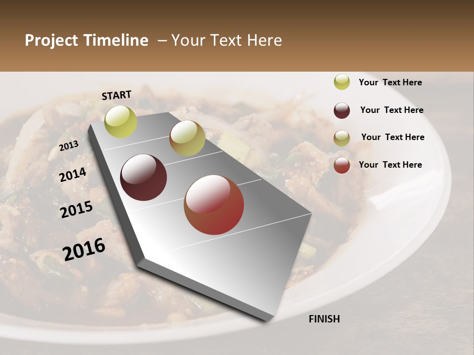 A Plate Of Food With Meat And Vegetables PowerPoint Template