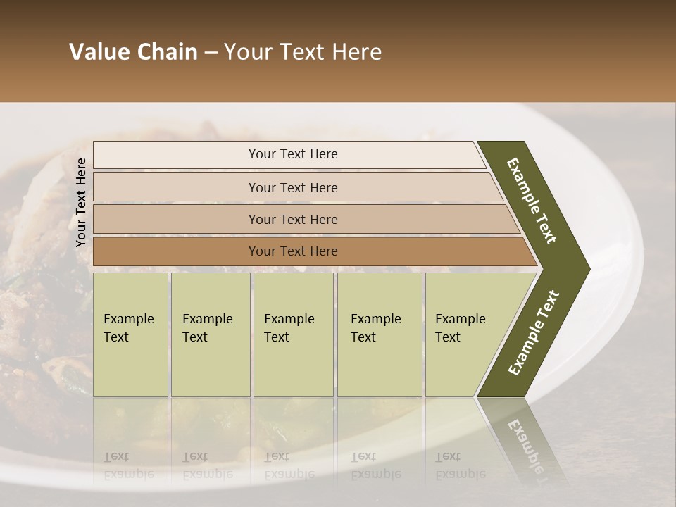 A Plate Of Food With Meat And Vegetables PowerPoint Template