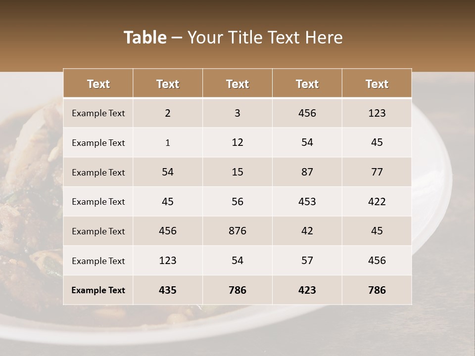 A Plate Of Food With Meat And Vegetables PowerPoint Template