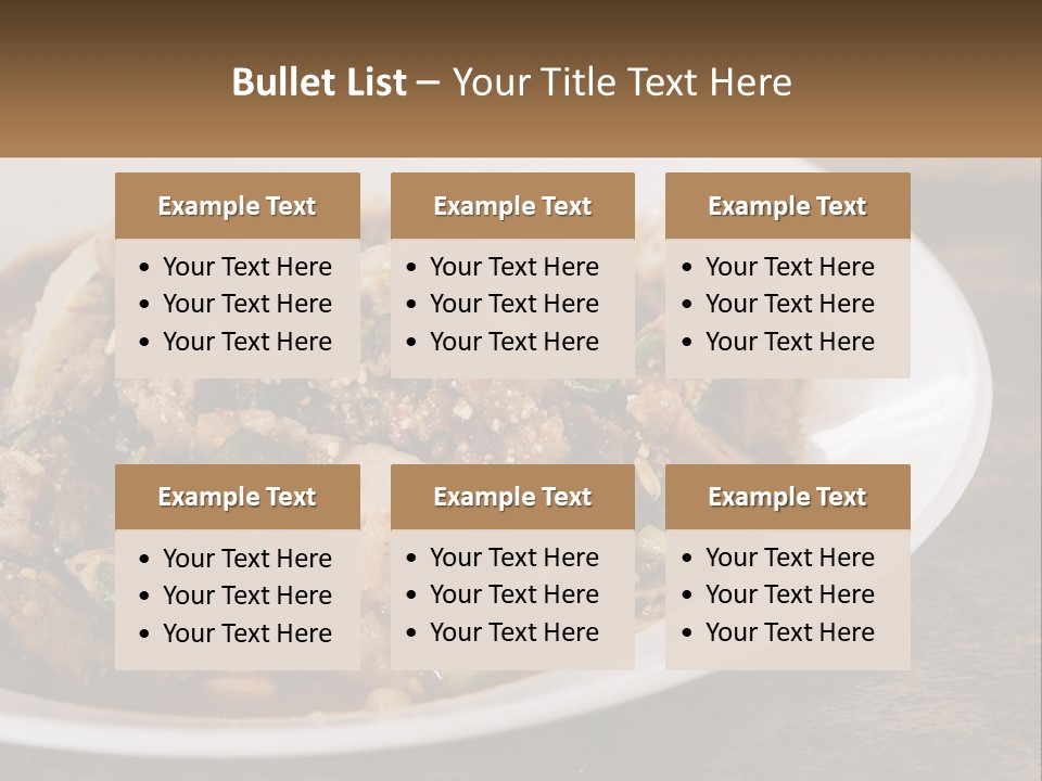 A Plate Of Food With Meat And Vegetables PowerPoint Template