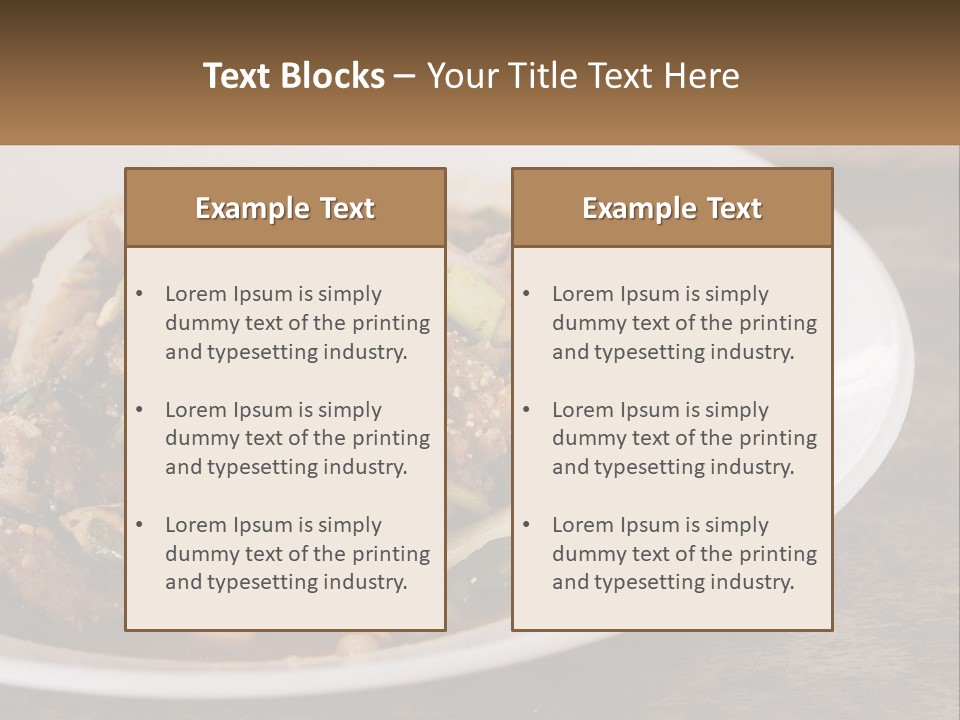 A Plate Of Food With Meat And Vegetables PowerPoint Template